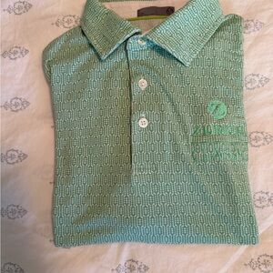 Tasc Men’s Medium Golf Green Polo Shirt with Zurich Classic Logo